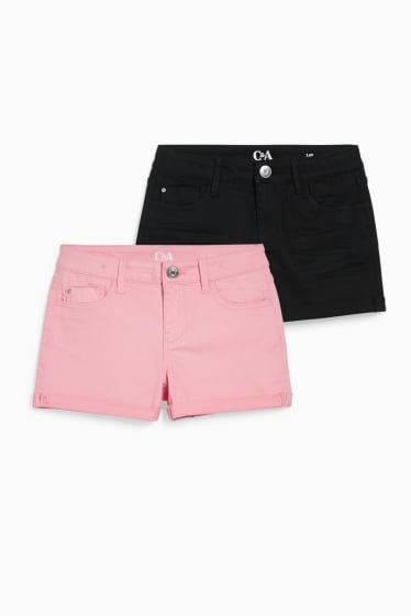 Bambini - Confezione da 2 - shorts - fucsia