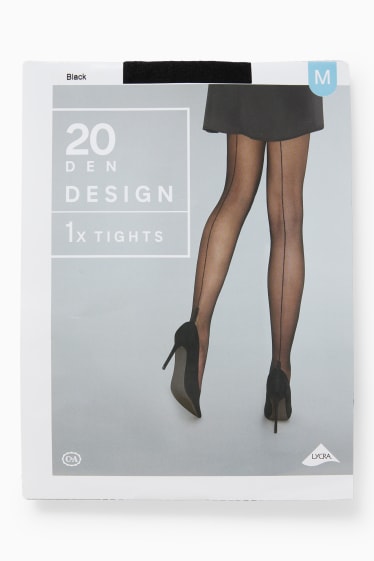 Femmes - Collant fin - 20 DEN - noir