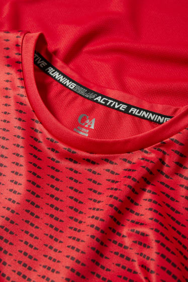 Mężczyźni - Koszulka funkcyjna - bieganie - czerwony