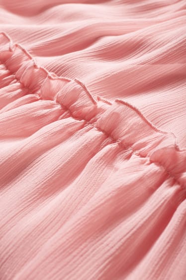 Femmes - Robe de gaze - rose tendre