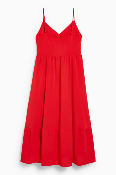 Mujer - Vestido fit & flare - reciclado - rojo