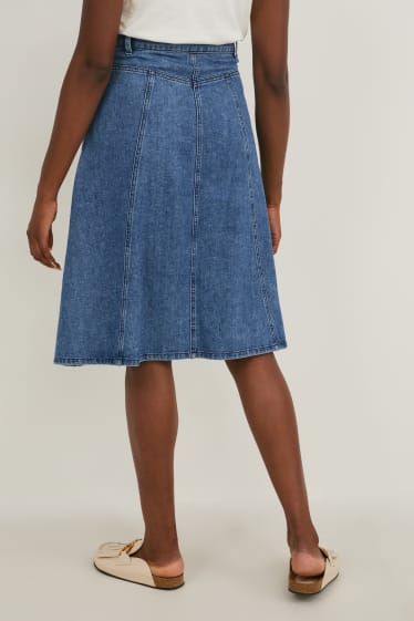 Women - Denim skirt - blue denim