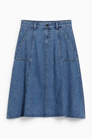 Women - Denim skirt - blue denim