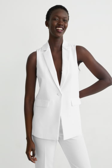 Femmes - Gilet de costume sans manches - blanc