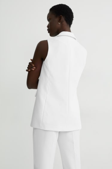 Femmes - Gilet de costume sans manches - blanc