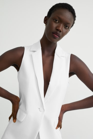 Women - Business waistcoat - white