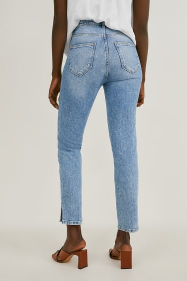 Dámské - Straight jeans - high waist - LYCRA® - džíny - světle modré