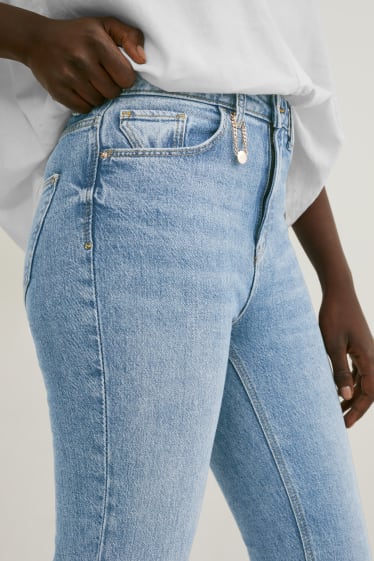 Dámské - Straight jeans - high waist - LYCRA® - džíny - světle modré