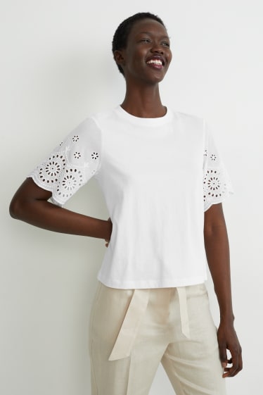 Damen - T-Shirt - weiß