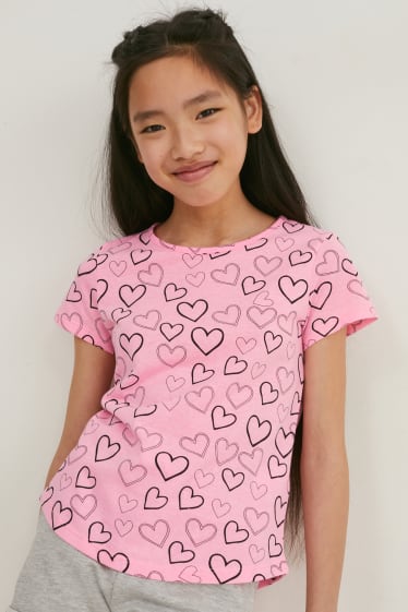 Enfants filles - Lot de 5 - T-shirts - blanc