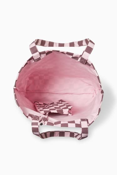 Women - CLOCKHOUSE - set - shopper and make-up bag - 2 piece - rose