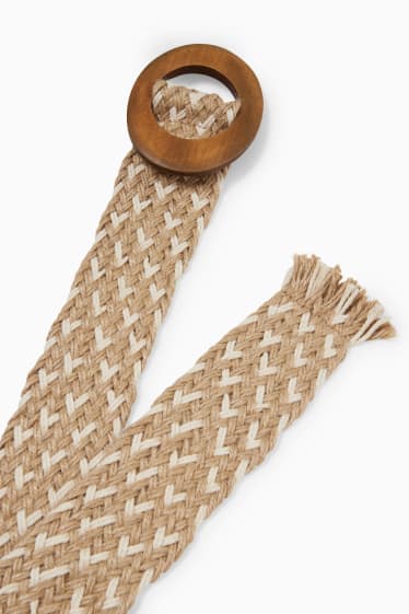 Femmes - Ceinture en jute - beige