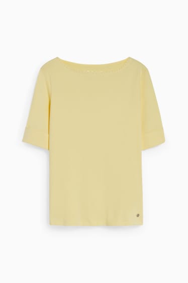 Women - T-shirt - light yellow
