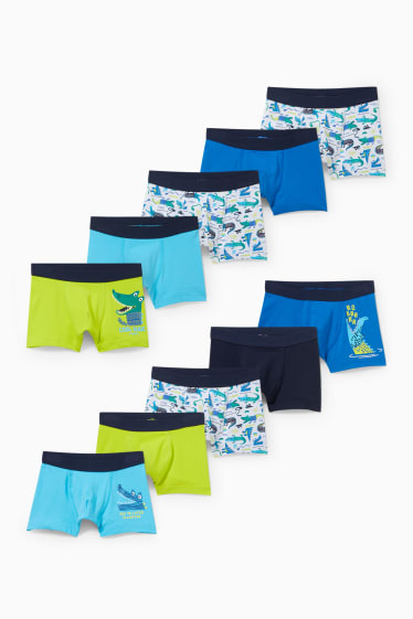 Kinder - Multipack 10er - Boxershorts - blau