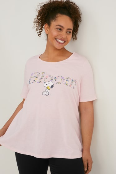 Damen - T-Shirt - Peanuts - rosa