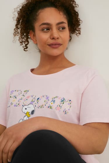 Damen - T-Shirt - Peanuts - rosa