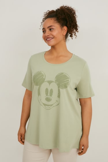 Dames - T-shirt - LYCRA® - Mickey Mouse - kaki