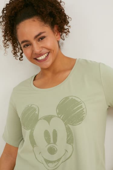 Dames - T-shirt - LYCRA® - Mickey Mouse - kaki