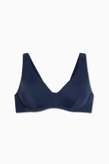 Kobiety - Góra od bikini z fiszbinami - wyściełana - LYCRA® XTRA LIFE™ - ciemnoniebieski
