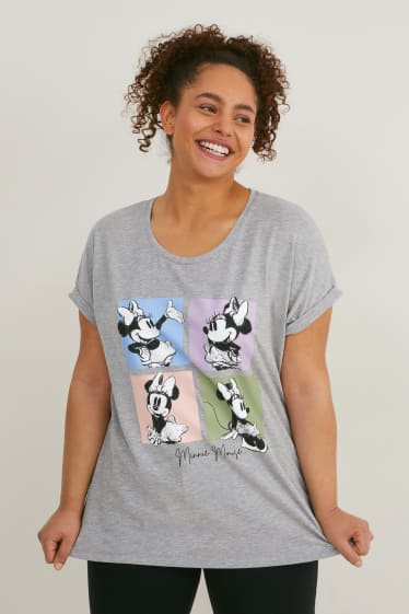 Women - T-shirt - Minnie Mouse - gray-melange