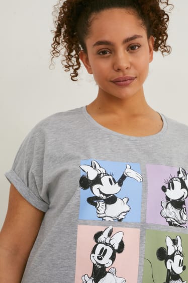 Women - T-shirt - Minnie Mouse - gray-melange