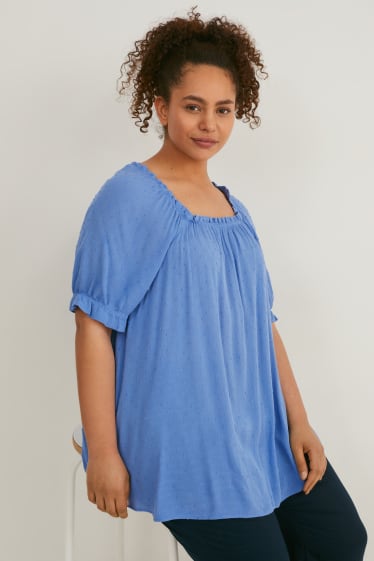 Dames - Blouse - blauw