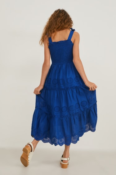 Kinder Mädchen - Kleid - dunkelblau