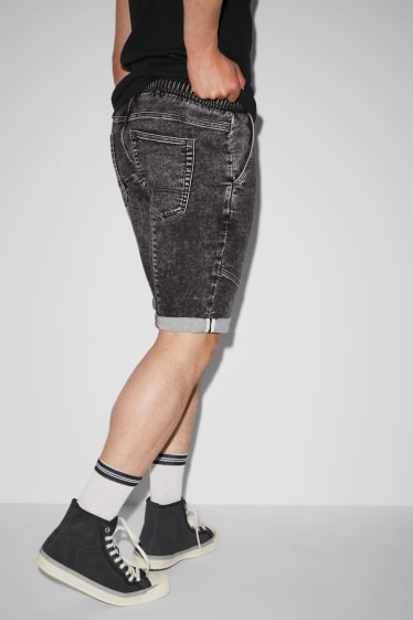 Uomo - CLOCKHOUSE - shorts di jeans - jog denim - LYCRA® - jeans grigio scuro