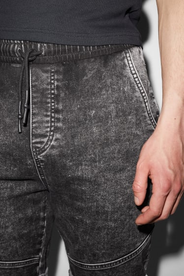 Uomo - CLOCKHOUSE - shorts di jeans - jog denim - LYCRA® - jeans grigio scuro