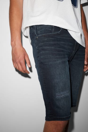 Heren - CLOCKHOUSE - korte spijkerbroek - jeansdonkerblauw