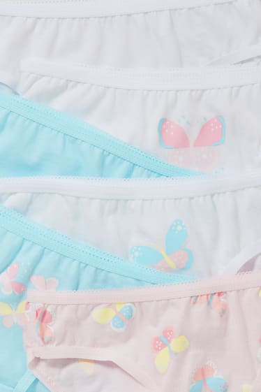 Kinderen: meisjes - Set van 12 - slip - lichtturquoise