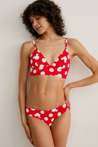 Donna - Slip bikini - vita bassa - Topolino - rosso