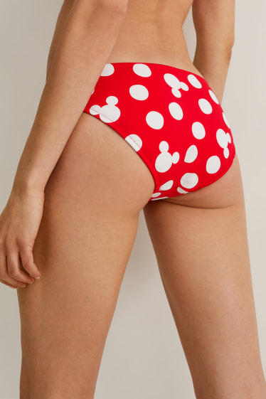 Donna - Slip bikini - vita bassa - Topolino - rosso