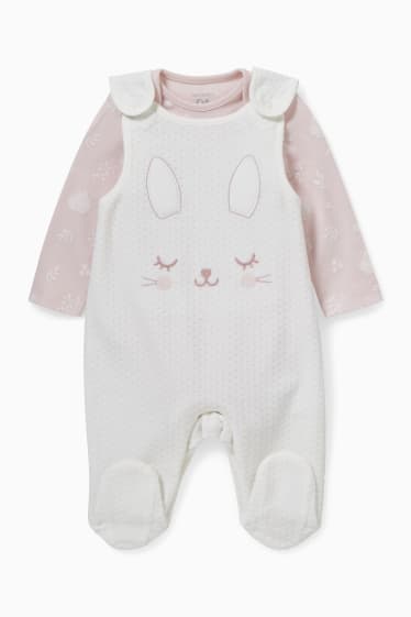 Bébés filles - Ensemble avec grenouillère - 2 pièces - rose