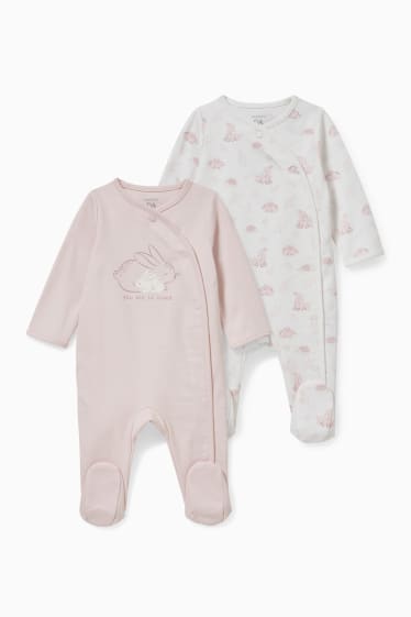 Babies - Multipack of 2 - baby sleepsuit - rose