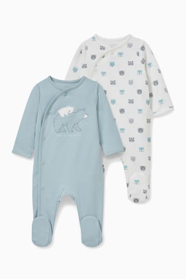 Bebés - Pack de 2 - pijamas para bebé - azul claro