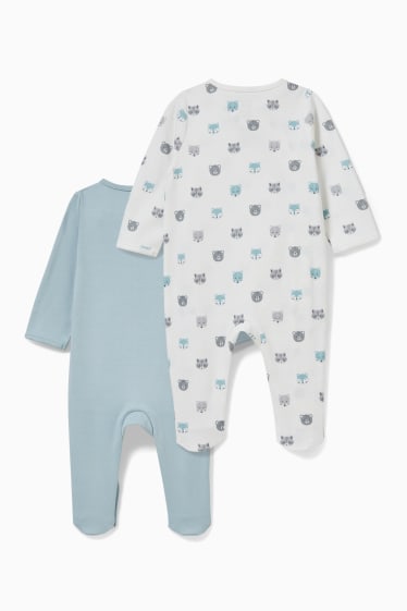 Babys - Set van 2 - babypyjama - lichtblauw