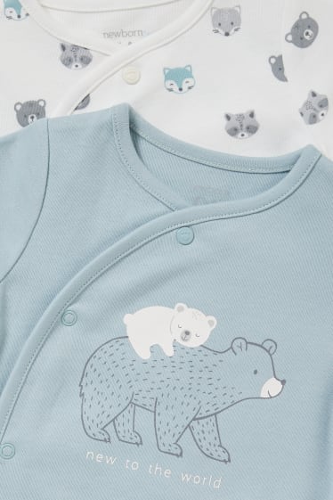 Bébés - Lot de 2 - pyjamas pour bébé - bleu clair