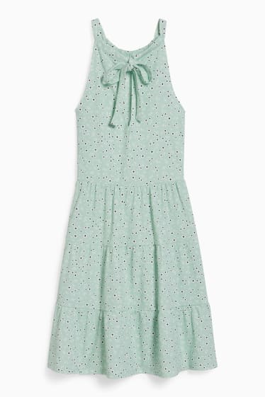 Femei - CLOCKHOUSE - rochie fit & flare - cu flori - verde deschis