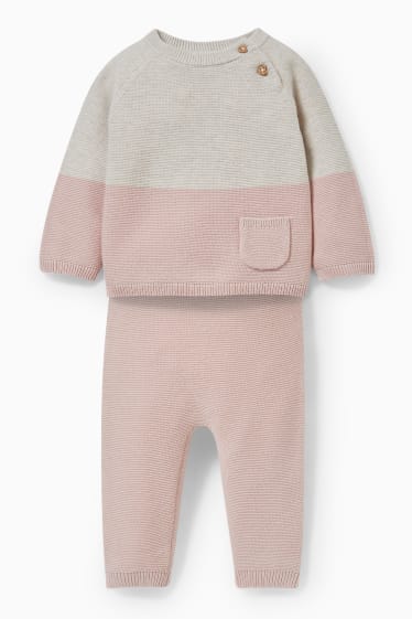 Babys - Baby-Outfit - 2 teilig - hellrosa