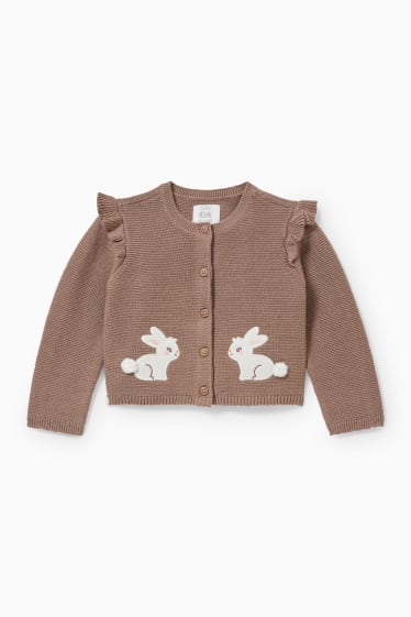 Bebeluși - Cardigan tricotat bebeluși - maro