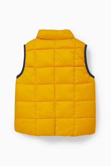 Dětské - Oboustranná prošívaná vesta  - žlutá