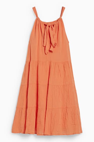 Ados & jeunes adultes - CLOCKHOUSE - robe évasée - orange