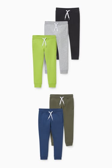 Enfants - Lot de 5 - pantalon de jogging - vert foncé