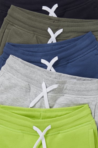 Kinderen: jongens - Set van 5 - joggingbroek - donkergroen