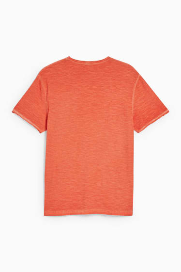 Men - T-shirt - orange-melange