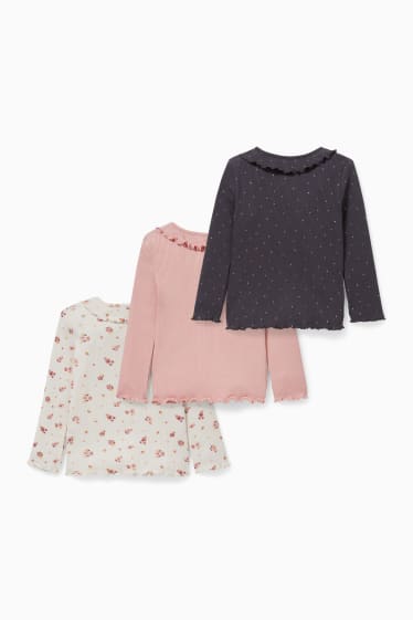 Children Girls - Multipack of 3 - long sleeve top - cremewhite