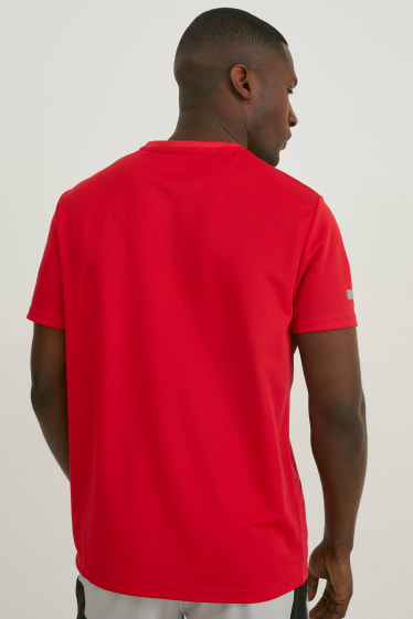 Mężczyźni - Koszulka funkcyjna - bieganie - czerwony