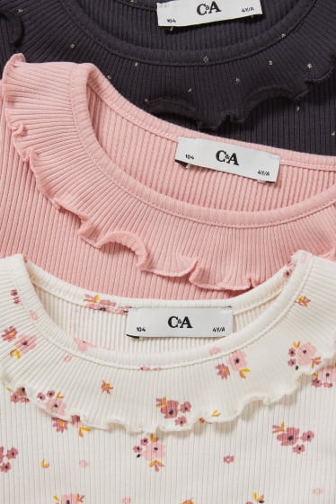Children Girls - Multipack of 3 - long sleeve top - cremewhite