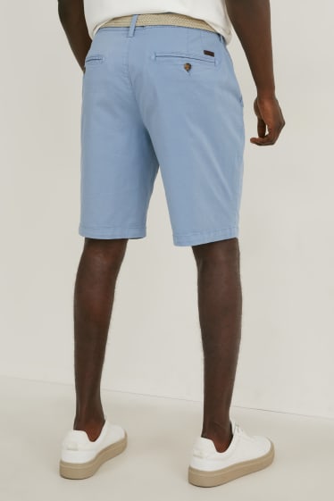 Hommes - Short avec ceinture - LYCRA® - bleu clair